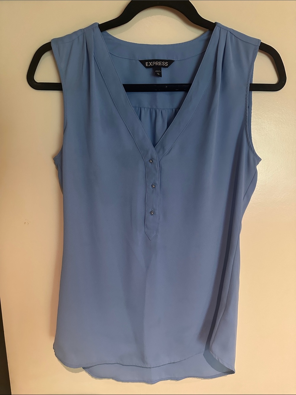 Express Light Blue V-Neck Sleeveless Camisole